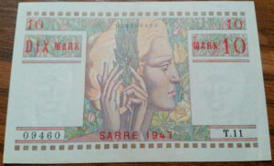 10 Mark Sarre type 1947