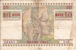 10 Mark Sarre type 1947