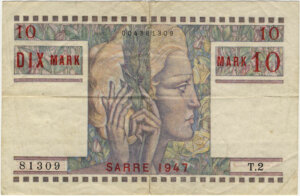 10 Mark Sarre type 1947