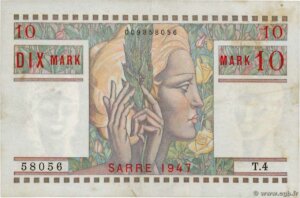 10 Mark Sarre type 1947