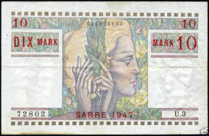 10 Mark Sarre type 1947