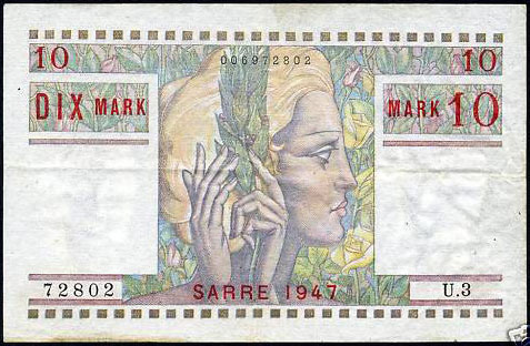 10 Mark Sarre type 1947