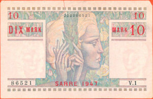 10 Mark Sarre type 1947