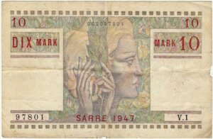 10 Mark Sarre type 1947