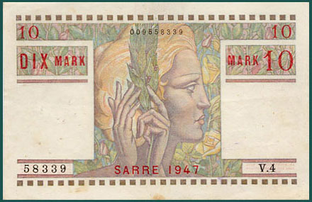 10 Mark Sarre type 1947