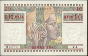 10 Mark Sarre type 1947