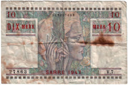 10 Mark Sarre type 1947