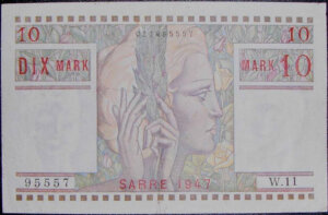 10 Mark Sarre type 1947