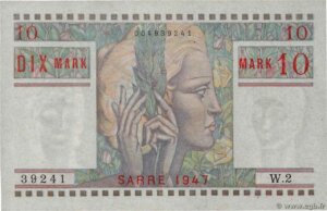 10 Mark Sarre type 1947