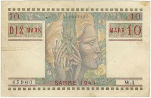 10 Mark Sarre type 1947