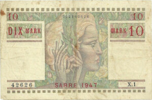 10 Mark Sarre type 1947