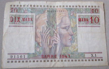 10 Mark Sarre type 1947