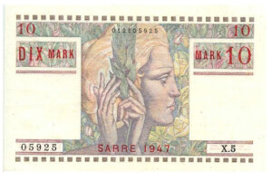 10 Mark Sarre type 1947