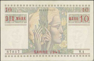 10 Mark Sarre type 1947