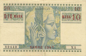 10 Mark Sarre type 1947