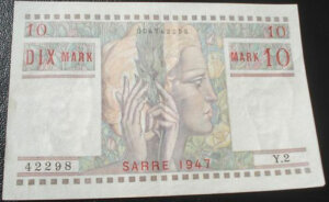 10 Mark Sarre type 1947