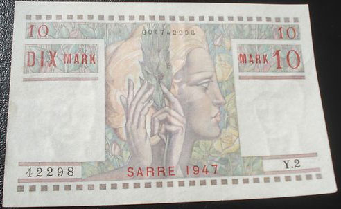 10 Mark Sarre type 1947