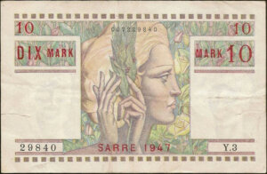 10 Mark Sarre type 1947