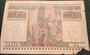 10 Mark Sarre type 1947