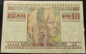 10 Mark Sarre type 1947