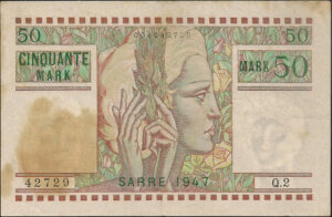 50 Mark Sarre type 1947