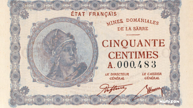 50 centimes Mines domaniales de la Sarre type 1920