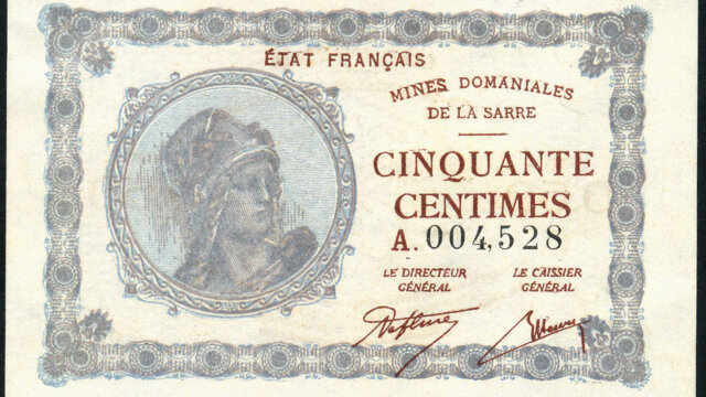 50 centimes Mines domaniales de la Sarre type 1920