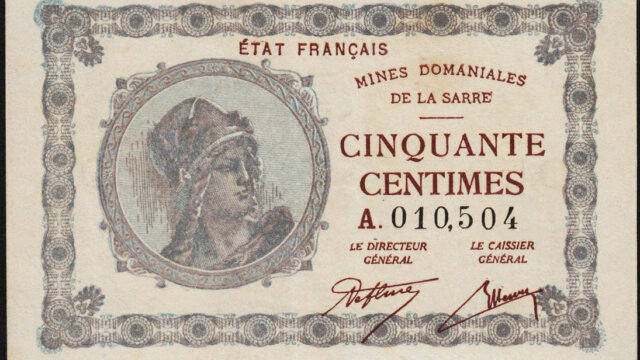 50 centimes Mines domaniales de la Sarre type 1920