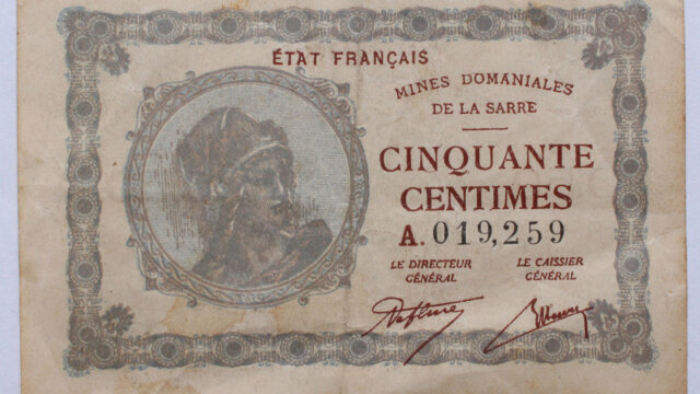 50 centimes Mines domaniales de la Sarre type 1920