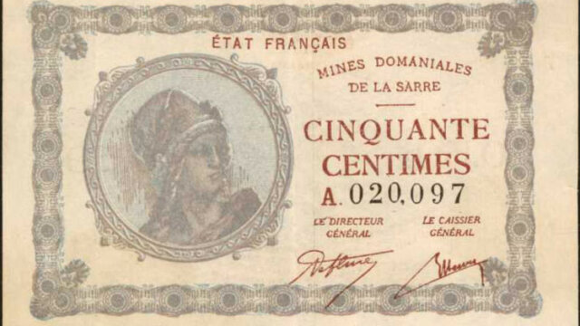 50 centimes Mines domaniales de la Sarre type 1920