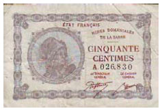 50 centimes Mines domaniales de la Sarre type 1920