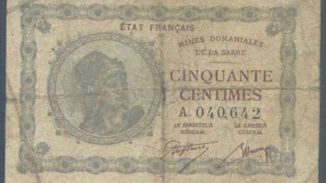 50 centimes Mines domaniales de la Sarre type 1920