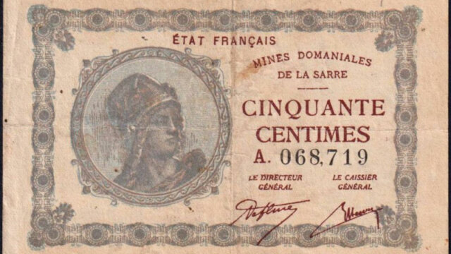 50 centimes Mines domaniales de la Sarre type 1920