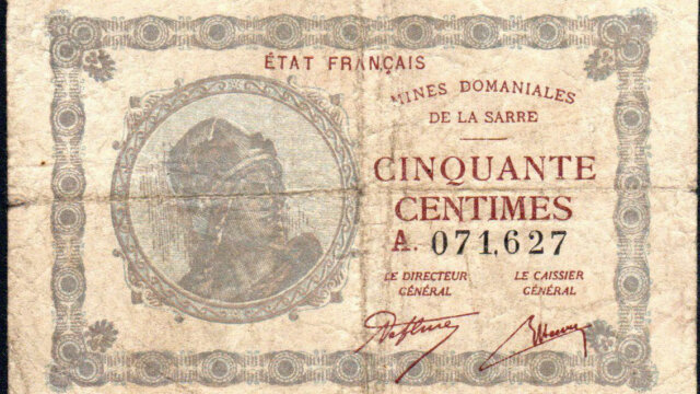 50 centimes Mines domaniales de la Sarre type 1920