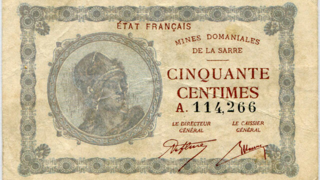 50 centimes Mines domaniales de la Sarre type 1920