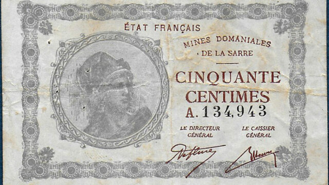 50 centimes Mines domaniales de la Sarre type 1920