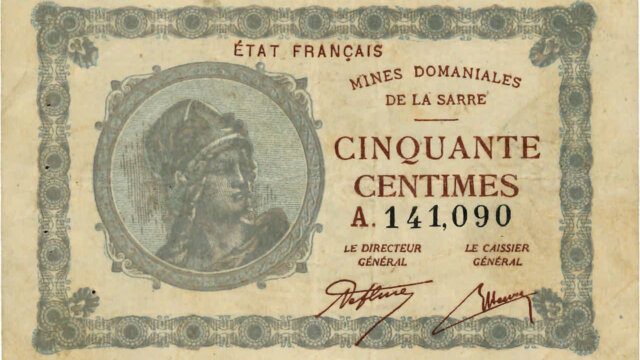 50 centimes Mines domaniales de la Sarre type 1920