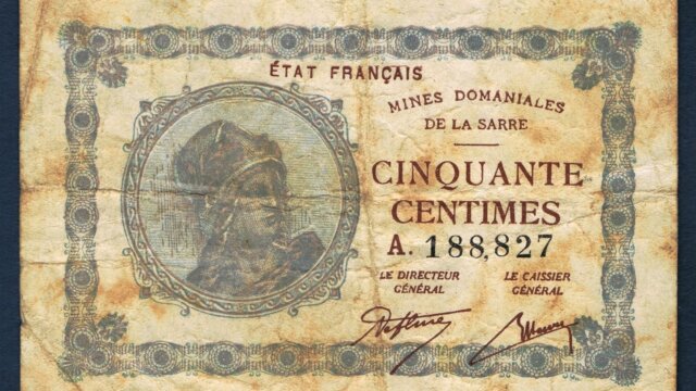 50 centimes Mines domaniales de la Sarre type 1920