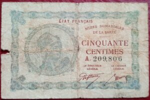 50 centimes Mines domaniales de la Sarre type 1920