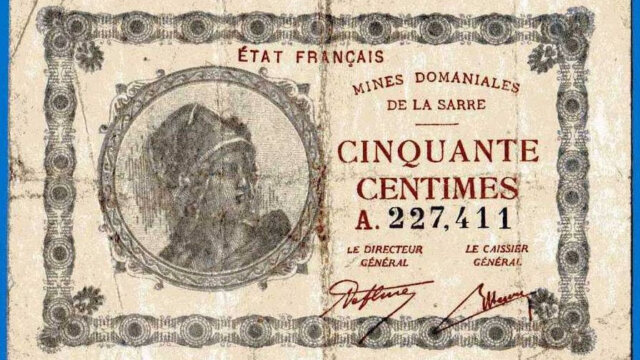 50 centimes Mines domaniales de la Sarre type 1920