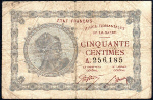 50 centimes Mines domaniales de la Sarre type 1920