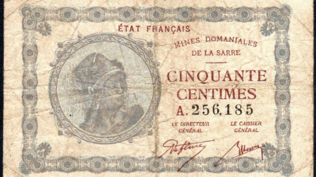 50 centimes Mines domaniales de la Sarre type 1920