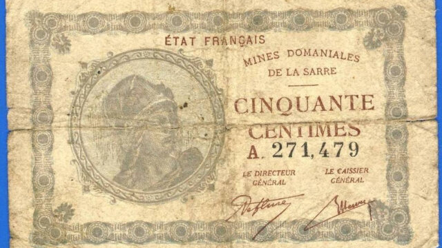 50 centimes Mines domaniales de la Sarre type 1920