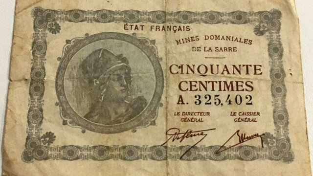 50 centimes Mines domaniales de la Sarre type 1920