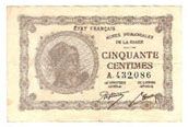 50 centimes Mines domaniales de la Sarre type 1920