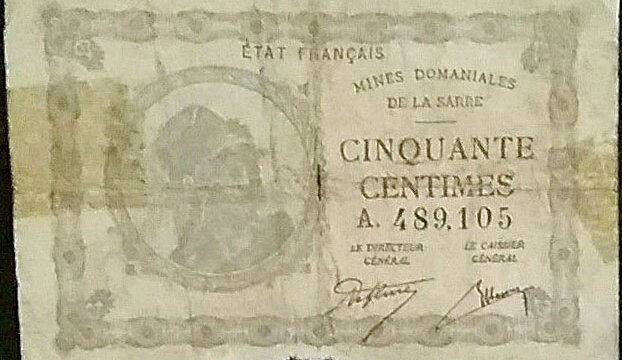 50 centimes Mines domaniales de la Sarre type 1920