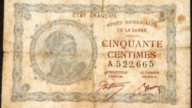 50 centimes Mines domaniales de la Sarre type 1920