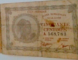 50 centimes Mines domaniales de la Sarre type 1920