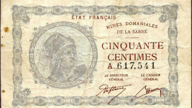 50 centimes Mines domaniales de la Sarre type 1920