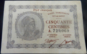 50 centimes Mines domaniales de la Sarre type 1920